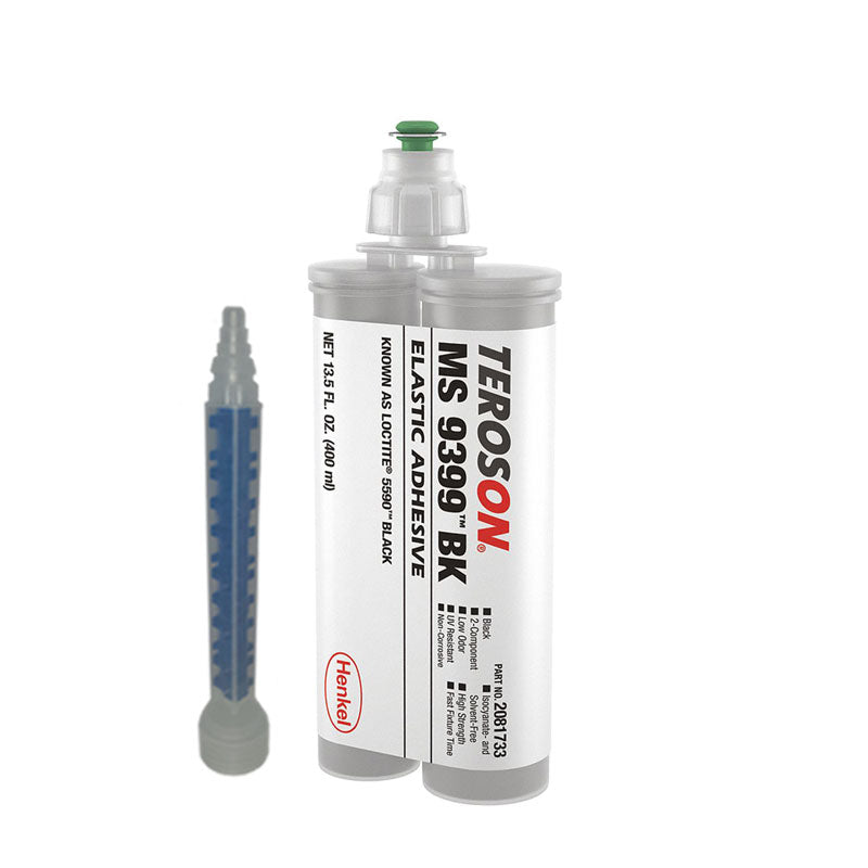 Loctite Teroson MS 9399 Black - Silane-Modified Polymer (SMP) Adhesive & Sealant - 20-30 minute set, Flexible, Moisture & UV Resistant, Thick Non-Sag Gel