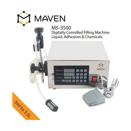 Maven M5-3500D - Digital Adhesives & Liquids Filling Machine, fills from 5ml to 3.5L PerigeeDirect
