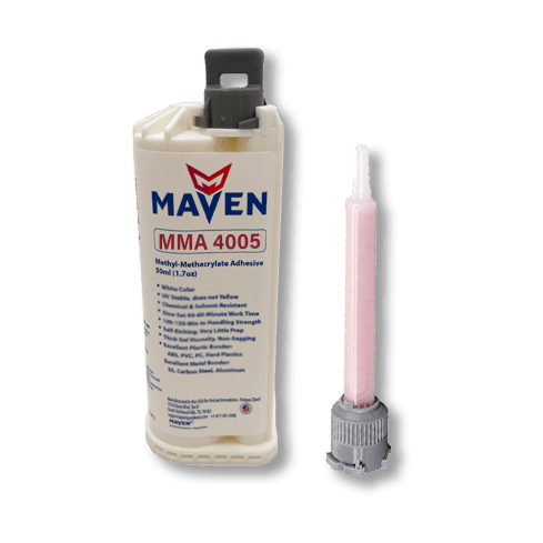 Maven MMA 4005 Acrylic - Fast Set 5-Min Toughened Impact Resistant MMA Adhesive-Thick/High Viscosity Blue-10:1 ratio PerigeeDirect