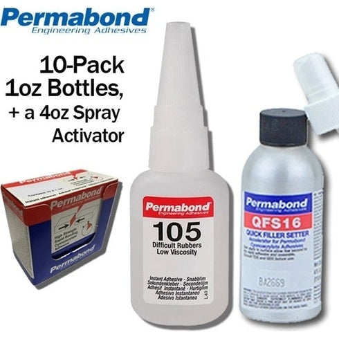 Permabond 105 Instant Adhesive-for Difficult Plastics & Rubbers (like ...