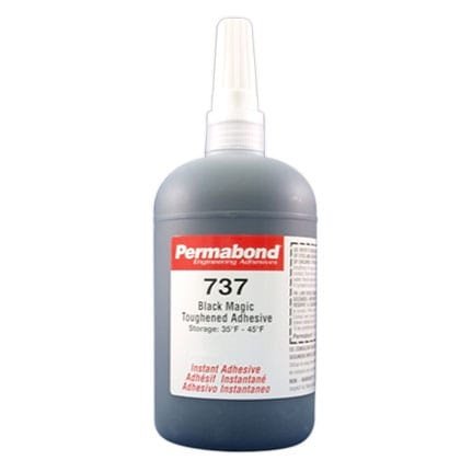 Permabond 737 (1oz bottle) Instant Adhesive-Black Magic Gel-Toughened & Flexible Temp-Resistant-Gap Filling