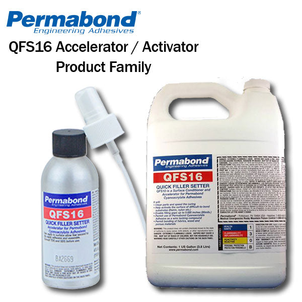 Permabond QFS16 Accelerator & Activator for Cyanoacrylates (CA), Instant Adhesives, and Super Glues