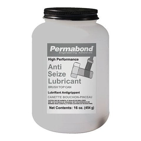 Permabond Antiseize 1-Pound bottle with brush, rapid-drying chemial & heat-resistant brush-on compound