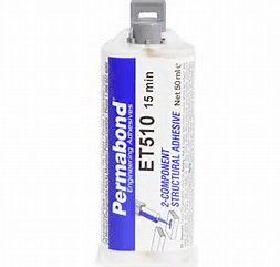 PERMABOND ET510  Medium Set 10 - 20 min Two-Part Epoxy Adhesive Cartridges & Accessories