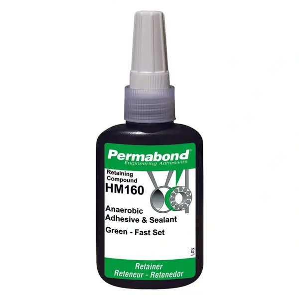 PERMABOND HM160 ANAEROBIC RETAINING COMPOUND ADHESIVE GREEN BOTTLE