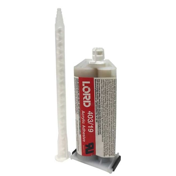 LORD 403/19  Super Fast Set 2-4 minute, Thick Gel, Low Temperature Resistant, Non-Sag acrylic adhesives