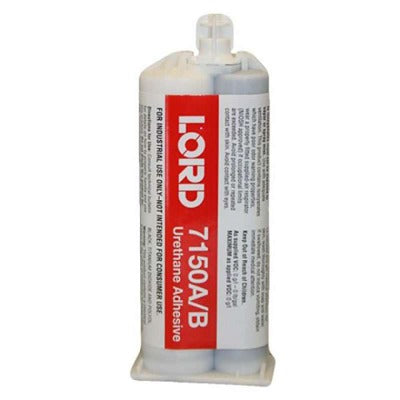 LORD 7150-A/B Gray Urethane Fast Set 5-10 min Adhesive for most plastics, painted metals, rubbers, foam, powder-coated metals, paper, cloth, etc