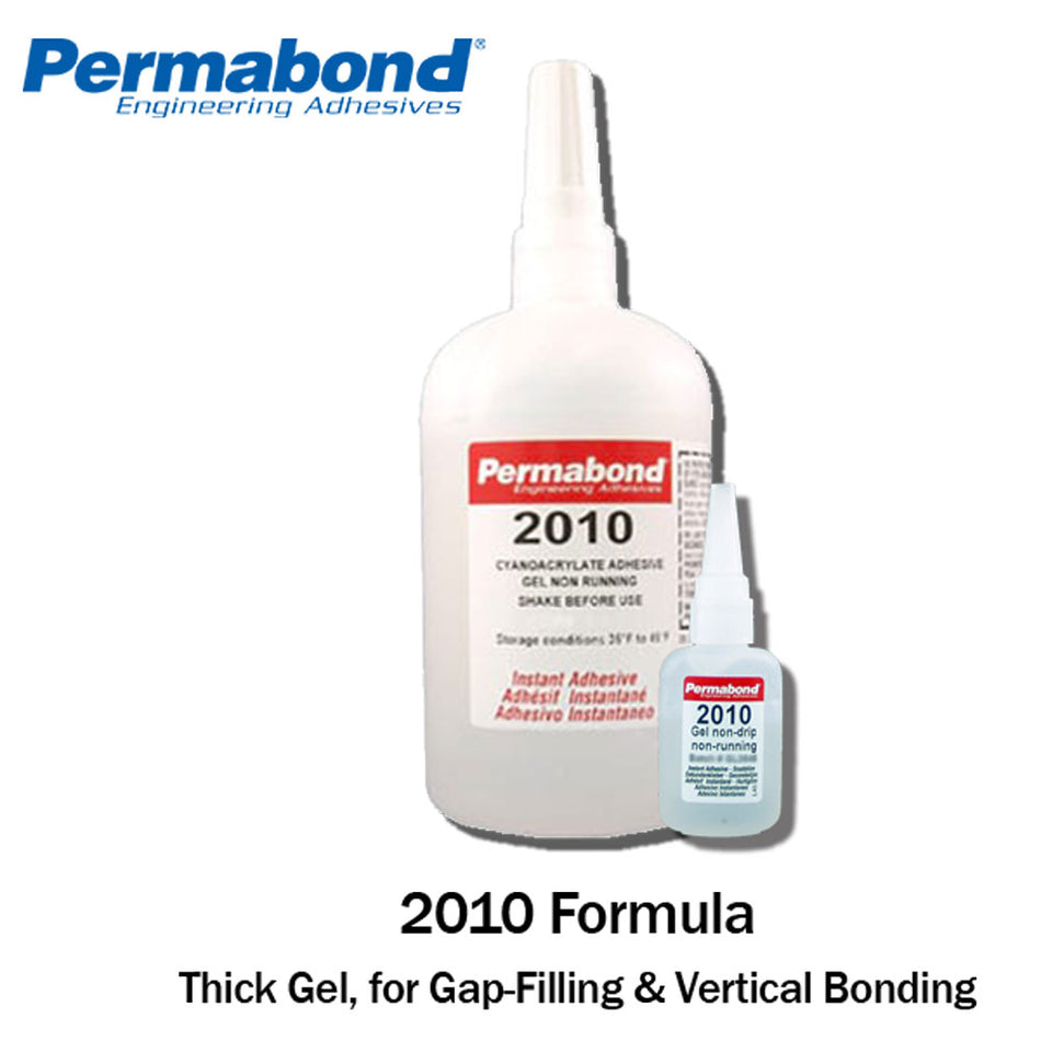 Permabond 2010 Fast-Set Shock-Resistant No-Sag No-Drip Gel for metals, plastics, rubbers