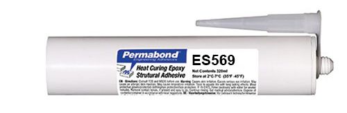 Permabond ES569 High Strength 1-Part Heat-Cure Thick Metal-Optimized Epoxy Cartridge and Starter Kit