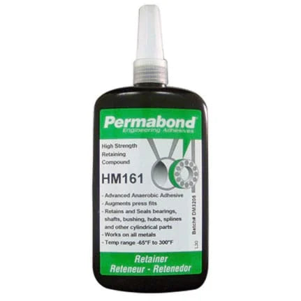 PERMABOND HM161 ANAEROBIC RETAINING COMPOUND ADHESIVE GREEN BOTTLE