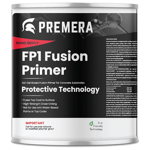 Premera FP1 Fusion Primer for Concrete Surfaces - Eliminate the Sanding Grinding Step in Epoxy Flooring Jobs (FP1 is the prep step for a T2 application)