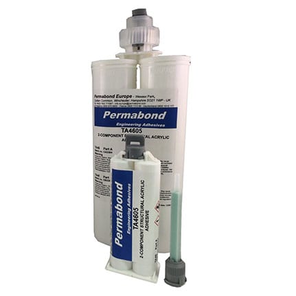 Permabond TA4605 Polyolefin & Rubber Bonder Thick Gel Fast Set 5-10 min Acrylic MMA Adhesive Off-White