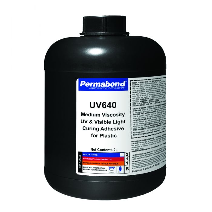 Permabond UV640 UV single part, fast setting, UV curable adhesive