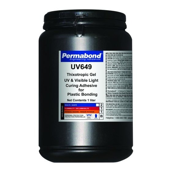 Permabond UV649 UV  single part, fast curing, high viscosity UV curable adhesive