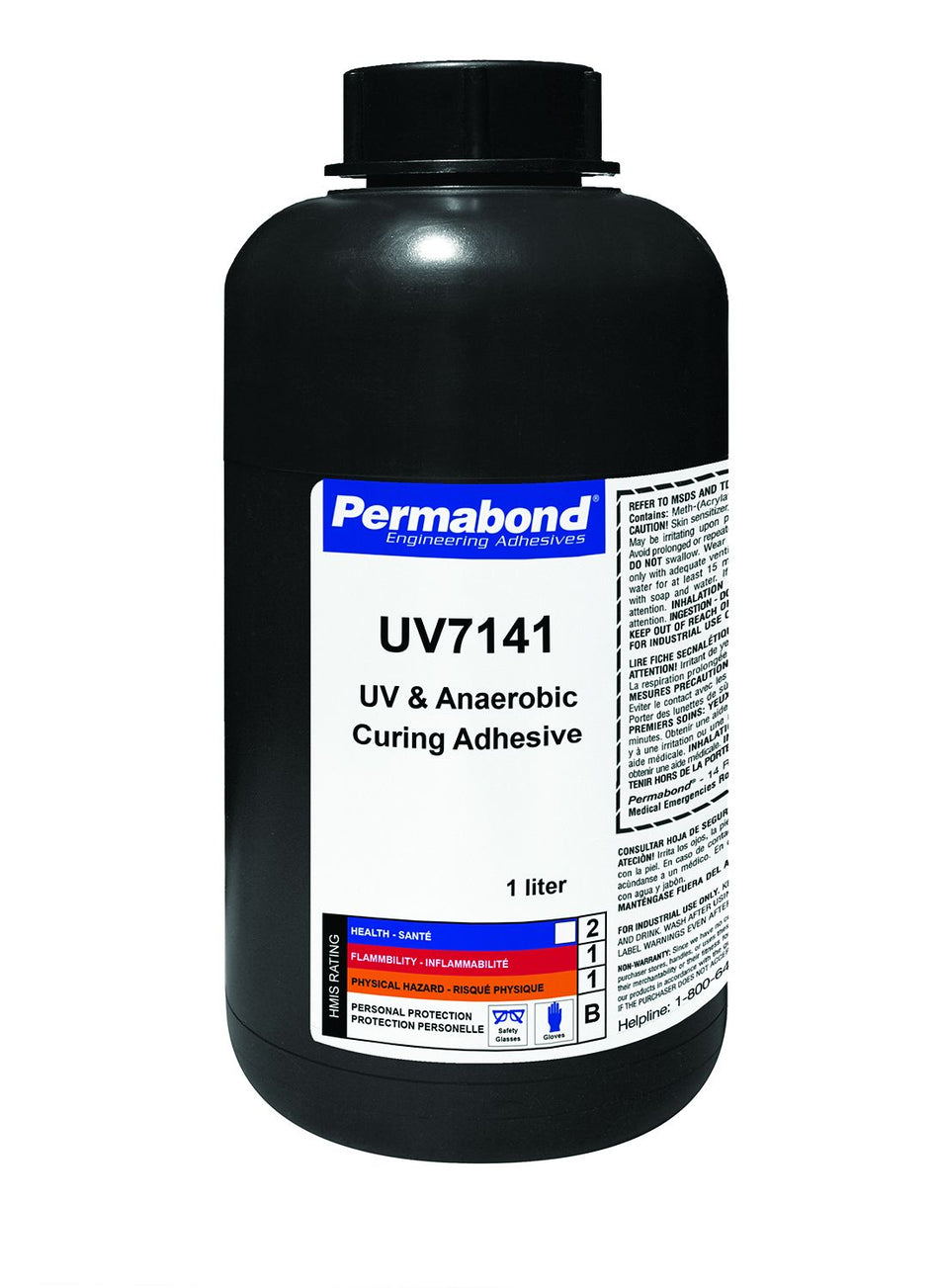 PERMABOND UV7141, UV-curable adhesive with a secondary anaerobic cure mechanism